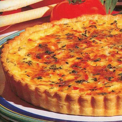Quiche De Queso Mozzarella Albahaca Y Tomate