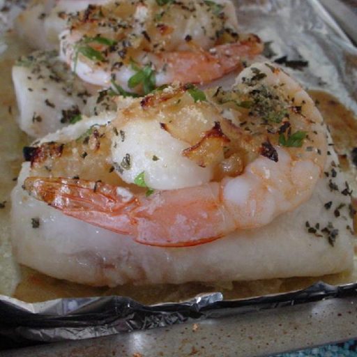 Filetes De Pescado Al Horno Con Mariscos