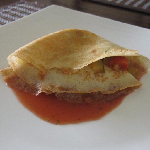 Crepes Con Relleno De Vegetales