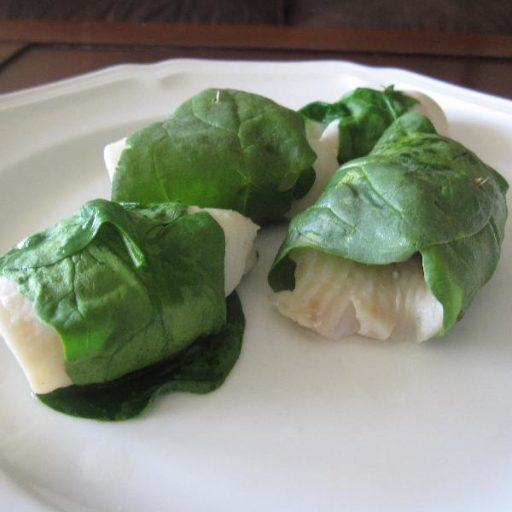 Filetes De Lenguado Envueltos En Espinacas