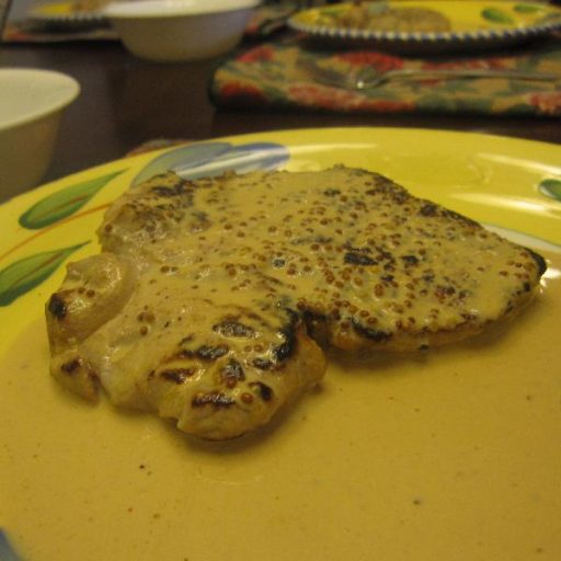 Chuletas De Cerdo Con Mostaza Comida Rapida Para Dos