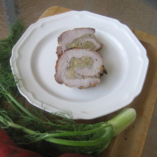 Lomo De Cerdo Relleno Con Hinojo Y Cebolla