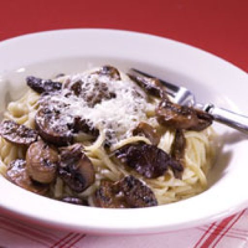 Espaguetis Con Salsa De Champiñones
