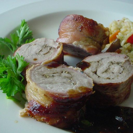 Rollo De Lomo De Cerdo Con Pimienta Negra