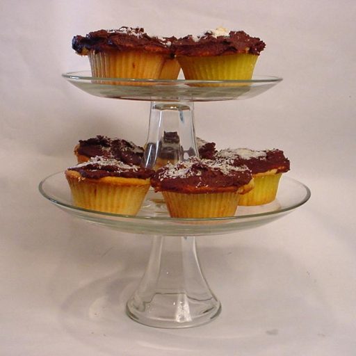 Bizcochitos De Vainilla Cubiertos Con Crema De Chocolate