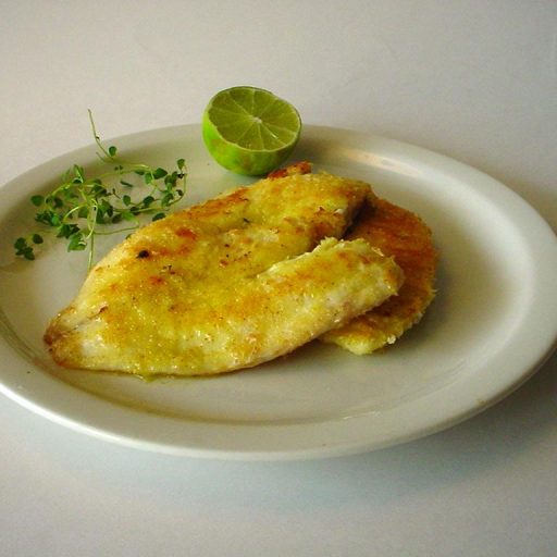Filetes Rebozados Con Cubierta De Queso Parmesano