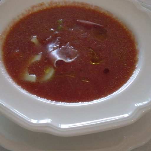 Gazpacho José Andrés Con Edamame, Jamón Y Vinagre De Jerez